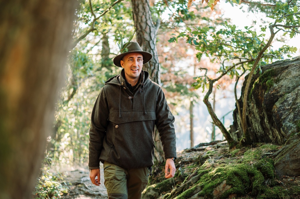 Lodenpullover "Lopu" Herren Tuchloden braun