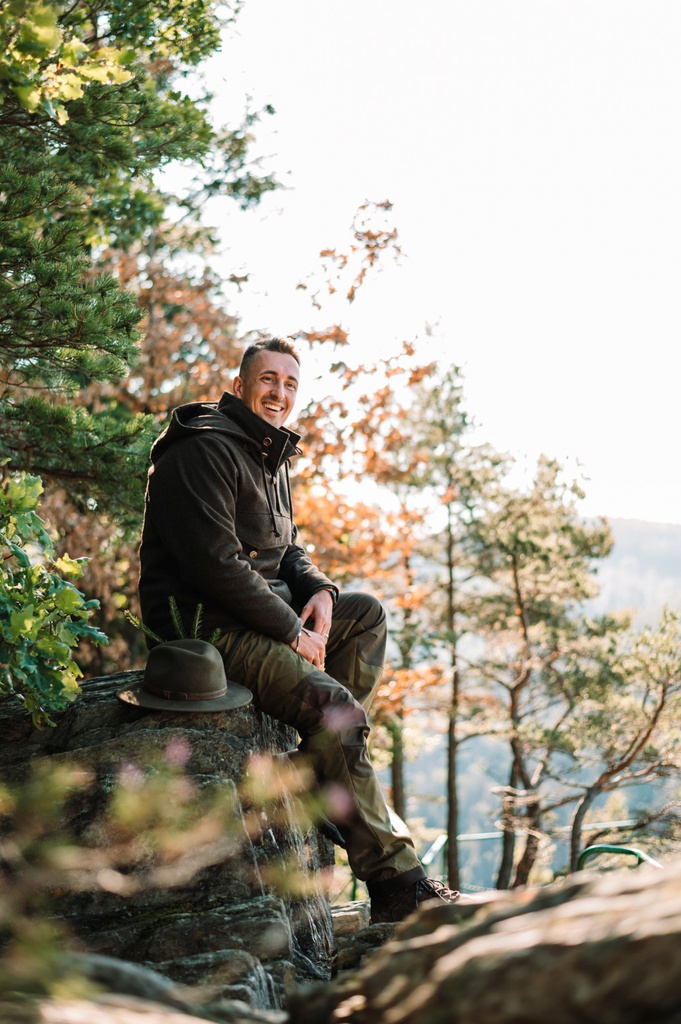 Lodenpullover "Lopu" Herren Tuchloden braun