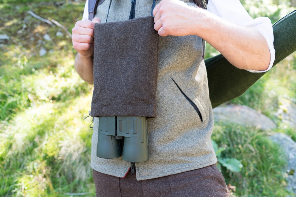 Fernglasschutz "Leo" Premiumloden braun